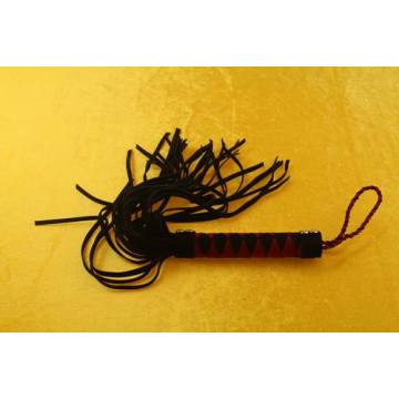 Black ULTRA Rubber Flirting Tail Horse Whip