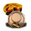 Goldmetall -Epoxidschichtaufkleber -Medaille mit Bande