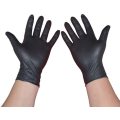 Gants de nitrile de qualité noire