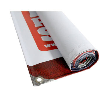 Banner colgante de PVC para exteriores con ojales