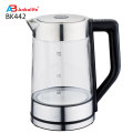 Fast Boiling Glass Tea Kettle (1.7L) Cordless Stainless Steel Finish Hot Water Kettle Glass Tea Kettle