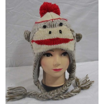 Winter fashion custom kids knitted animal design cap hat