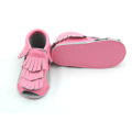 New Designs Genuine Leather Baby Tassels Sandals