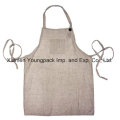 100% Undyed Natural Lino cocina de tamaño adulto cocina delantal