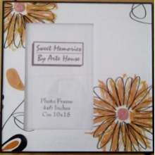 4x6inch Flower Glass Photo Frame