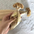 Blonde U-tip pre-bonded fusion human hair extensions