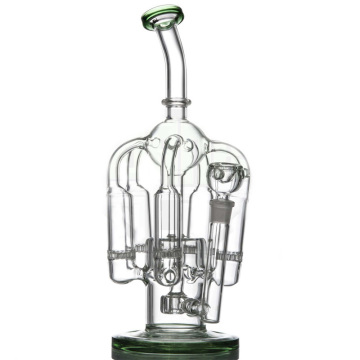 Chandelier Recycler Water Pipe for Smoke with Green Color (ES-GB-094)