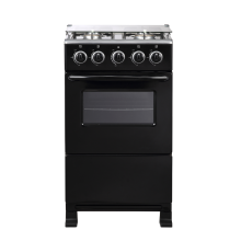 4 Burners Gas Oven 20" Black Color Body