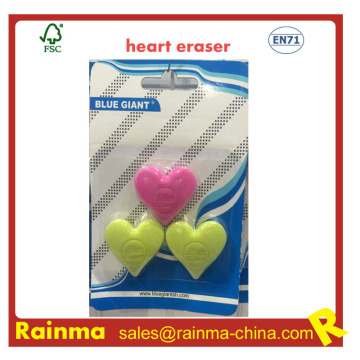 Heart Shape Eraser with Embossed Logo