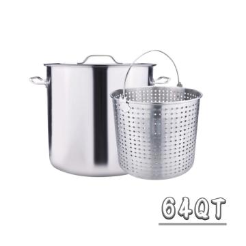 64QT Edelstahl Suppentopf mit Korb