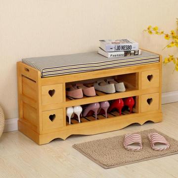 Change Shoe Sitting Solid Wood Simple Shoe Bench