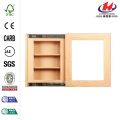 Unfinished Red Oak 6-Shelf Bookcase Bi-fold Door