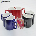 Sublimation changement de couleur couple café mug wholsales