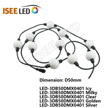 50MM 3D Effect Curtain String LED Ball Lights