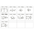 Aluminium profiles 78mm wardrobe door