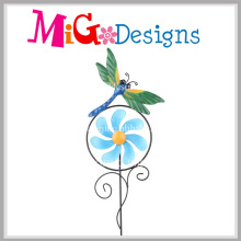 Populaire pour Market Metal Flower Garden Stake Wind Spinner