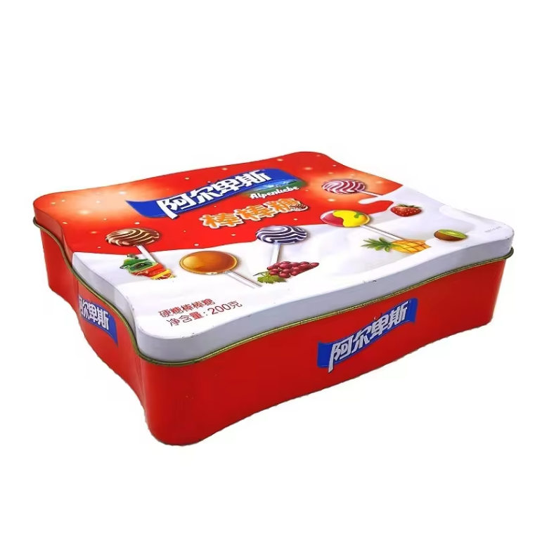 Irregular Shaped Bright Luster Tin Box Irregular Shaped Bright Luster Tin Box