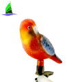 glass Red Yellow Parrot  ornament Tropical Bird