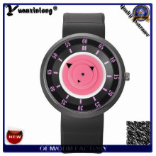 Silikon-Gummi-bunte Vorwahlknopf-Art- und Weiseuhr-Mode-Qualitäts-Marken-Uhren für Mann-Frauen-Leder-Damen-Armbanduhr