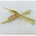 Quality Shiny Gold Pattern Tie Clip Bar