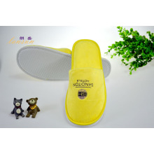 Yellow Cotton Velour Slipper Offset Printing Slipper