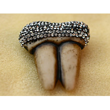 High Quality Teeth Tooth Shape Crystal Jewelry Accessory Pendant with Crystal