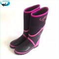 Waterproof women fashion printing rubber rain boots