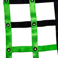 54" x 88" Polyester Green Webbing Truck Bed Cargo Safety Net Heavy Duty For Pickup Trucks with Cam Buckles & Carabiner Hooks