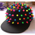 Lovely coloré de mode candy Hip-hop Punk Snapback Cap Rivet Flat brim casquette de Baseball