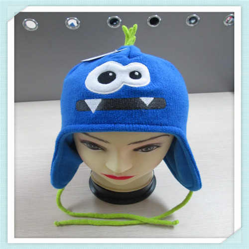 children cartoon pattern knitted hat