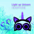 Fones de ouvido com luz LED para meninas Twinkle Unicorn Cat Ears