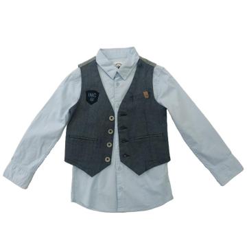 Boy's stretch vest suit