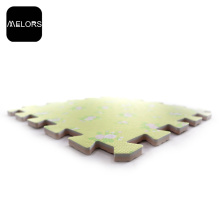 Tapis de puzzle en mousse EVA d&#39;impression de transfert de fleurs jaunes