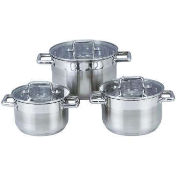 Stainless Steel Double Handles Soup Pot Kitchenware