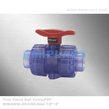 Clear PVC Ball Valve DIN ANSI JIS