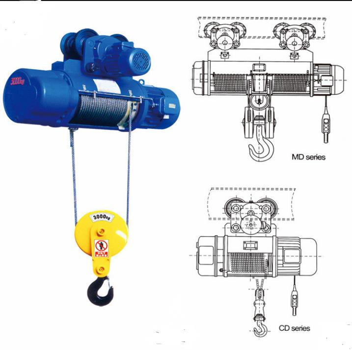 electric wire rope hoist winch