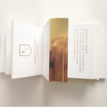 Luxury Shinny Gold Foil Edge Customs Business Card