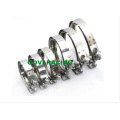 304 Stainless Steel V Band Clamps with Flanges for Exhaust Pipe