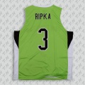 new style green eyelet fabric basketball jerseys