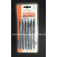 Woodless Graphite Pencils 6 PCS Blister Packing