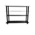 Black Tempered Glass Shelf Shoes Stand / Chaussures Cabinet