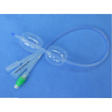 100% Silicone Made Double Balloon Foley Catheter