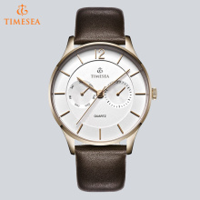 Popular Alloy Quartz Watch Men with Fashion Design Leather Band 72262