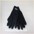 plain color knitted wool gloves with isolating lining