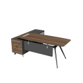 modern  L-shaped office desk wooden