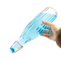 1 Liter vertical stripe glass water drinking bottle