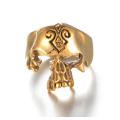 Fashion unisex hollow gold skull ring