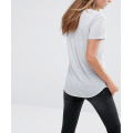 Poche de Jersey de mode de Polyester bon marché sur le T-shirt des femmes avant de pièce