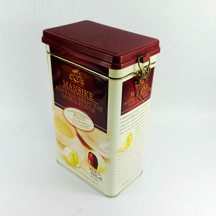 Coffee Packaging Tin Can Hinged Tin Box