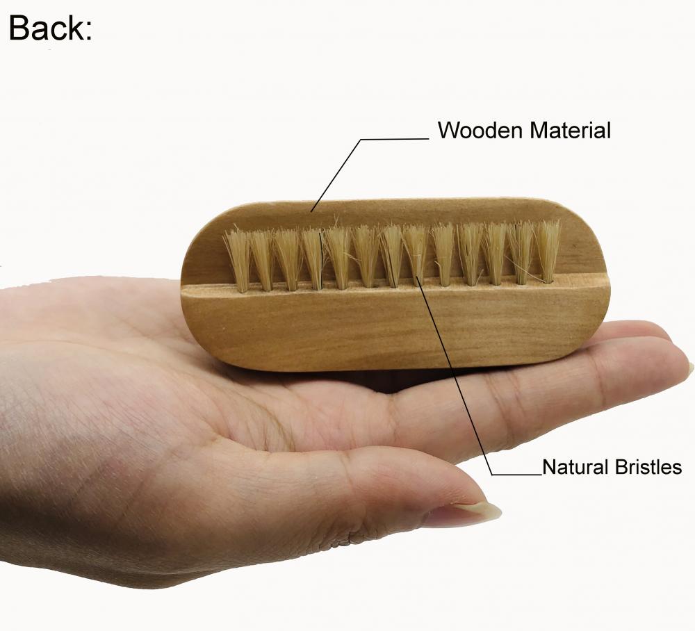 Mauri Hot sale Natural Bristle nail Brush Wooden Cleaning Nail Brush Soft Bristle Finger Nail Cleaning Scrubber Brush